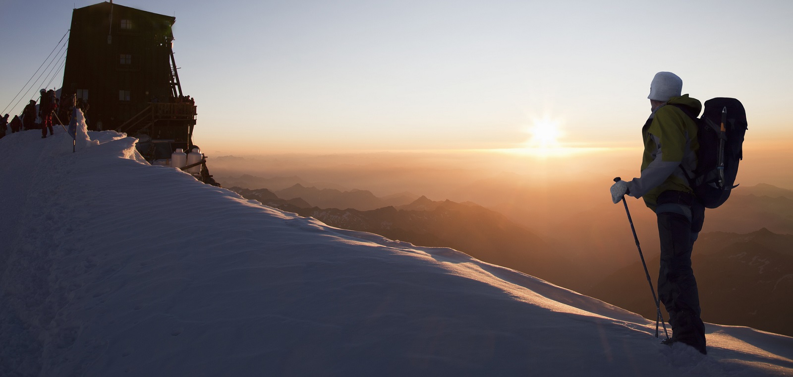 The Margherita Hut, on Monte Rosa, is the highest hotel in the Alps (4545 meters).